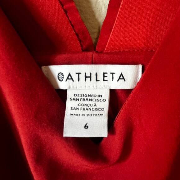 Athleta Savannah Currant Red Jumpsuit Size 6 - Picture 8 of 11